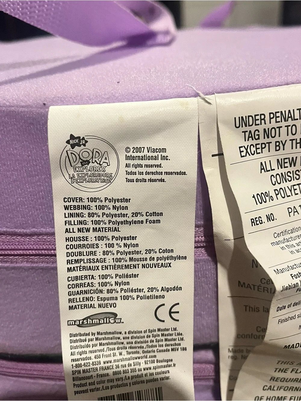 Dora the Explorer Convertible Toddler Backpack Chair 2 In One 2007 Rare